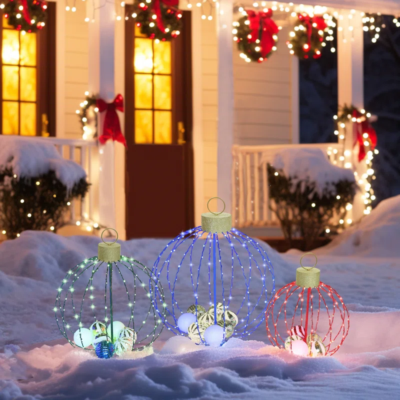 Gutierrez+Lighted+Outdoor+Christmas+Decoration,+3PCS+Ornaments+LED+Ball+Lights+with+Small+Plastic+Balls